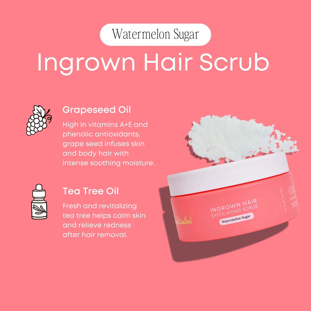 Bushbalm Watermelon Sugar Ingrown Hair Exfoliating Scrub