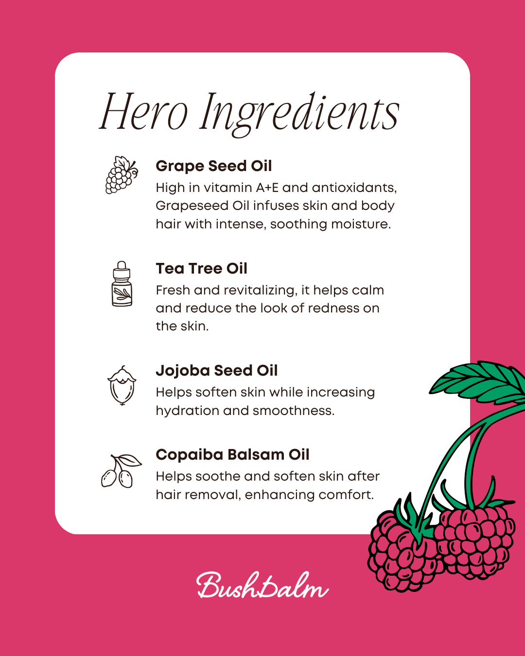 Bushbalm Berry Crush Ingrown Hair Exfoliating Scrub