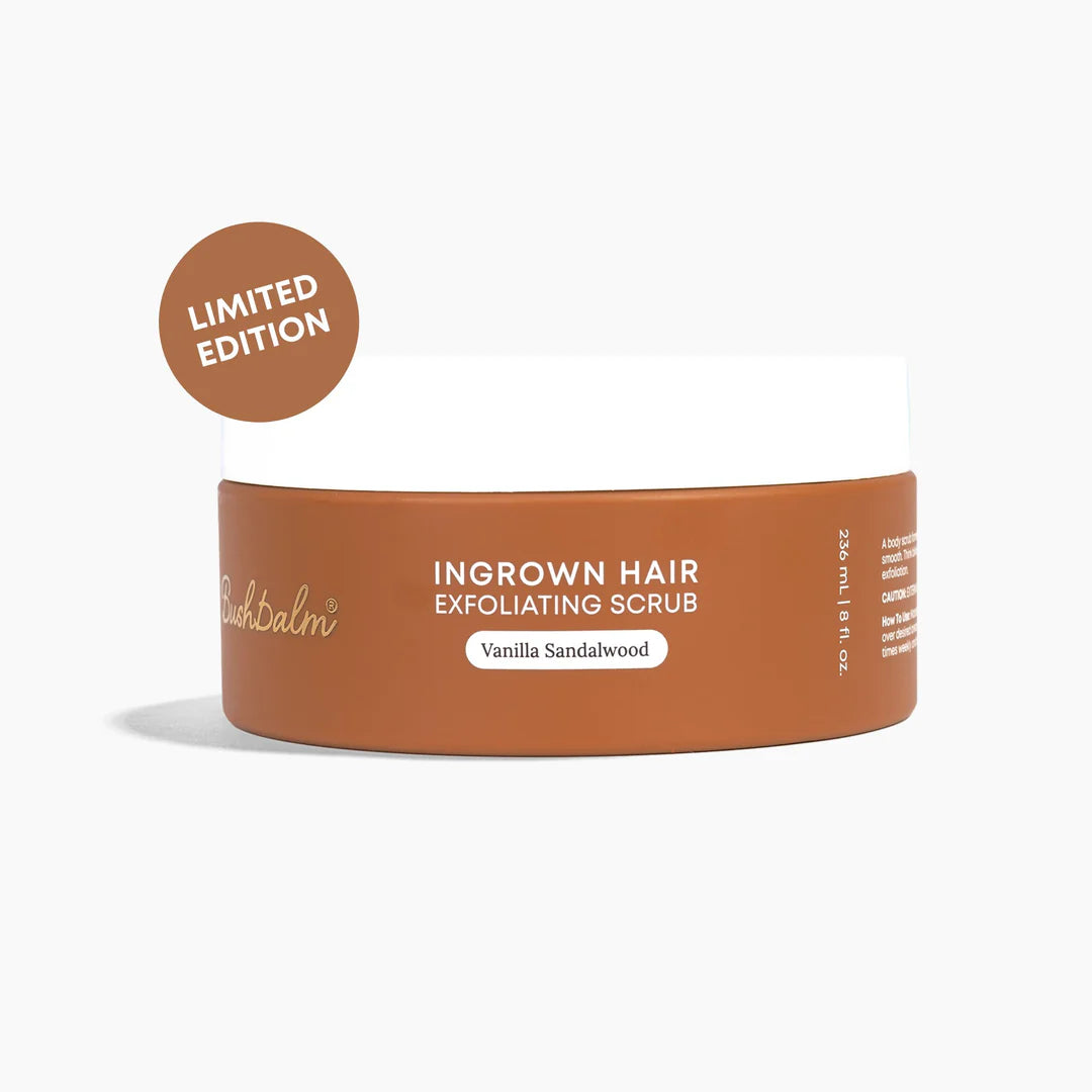 Bushbalm Vanilla Sandalwood Ingrown Hair Exfoliating Scrub